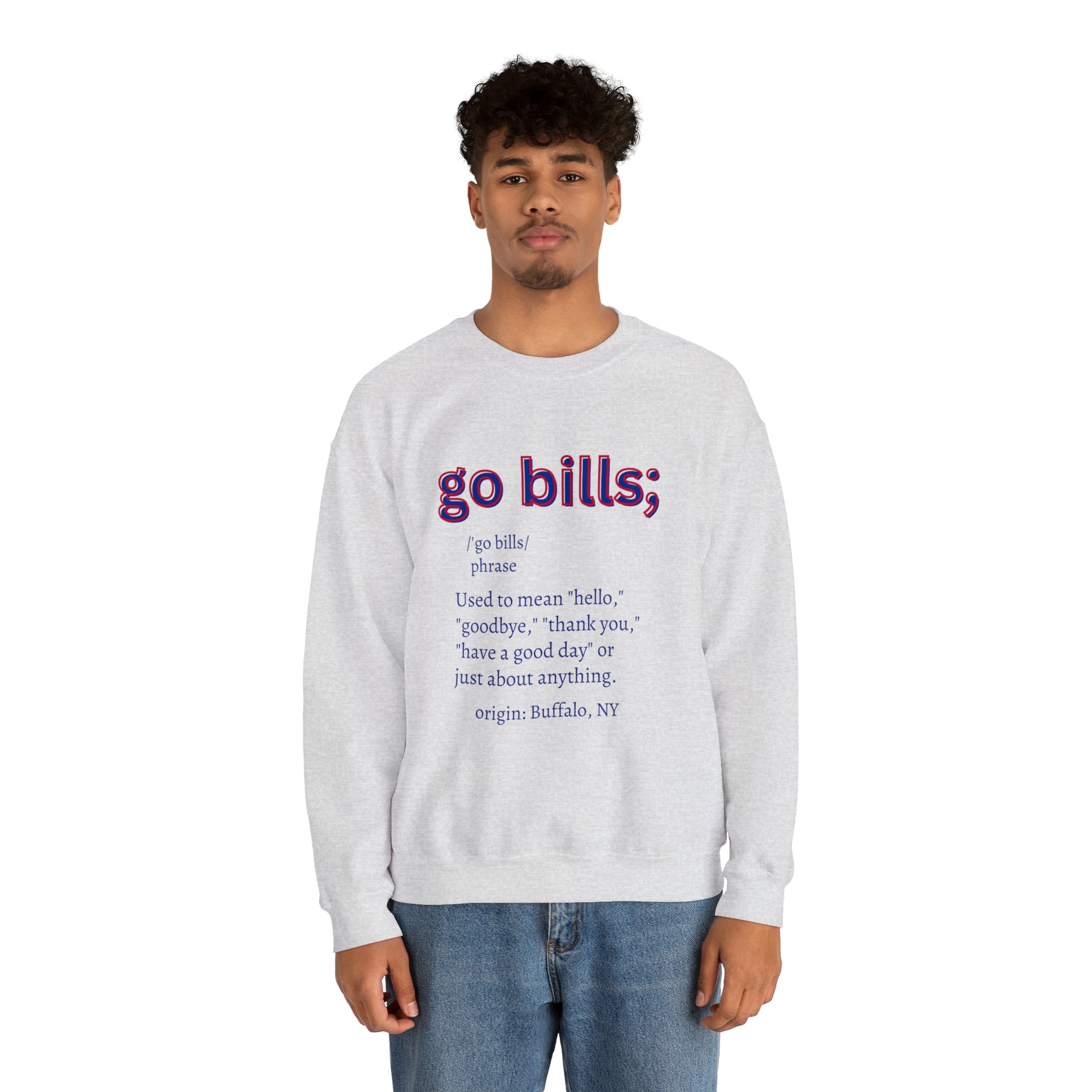 Go Bills Crewneck Sweatshirt Gameday Football Season Apparel