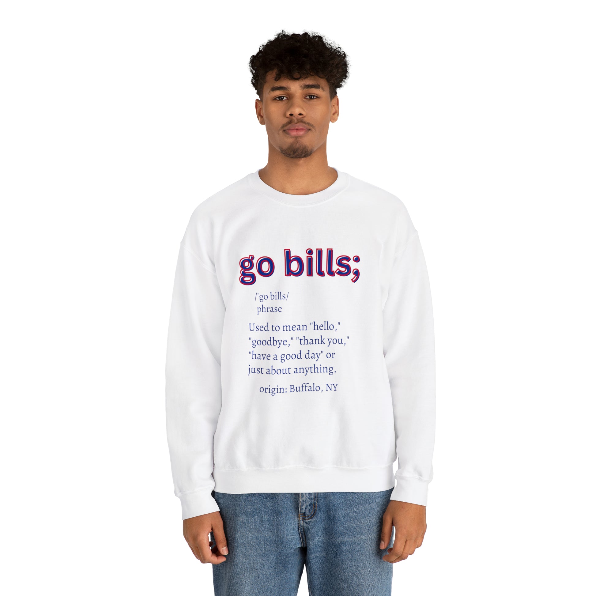 Go Bills Crewneck Sweatshirt Gameday Football Season Apparel