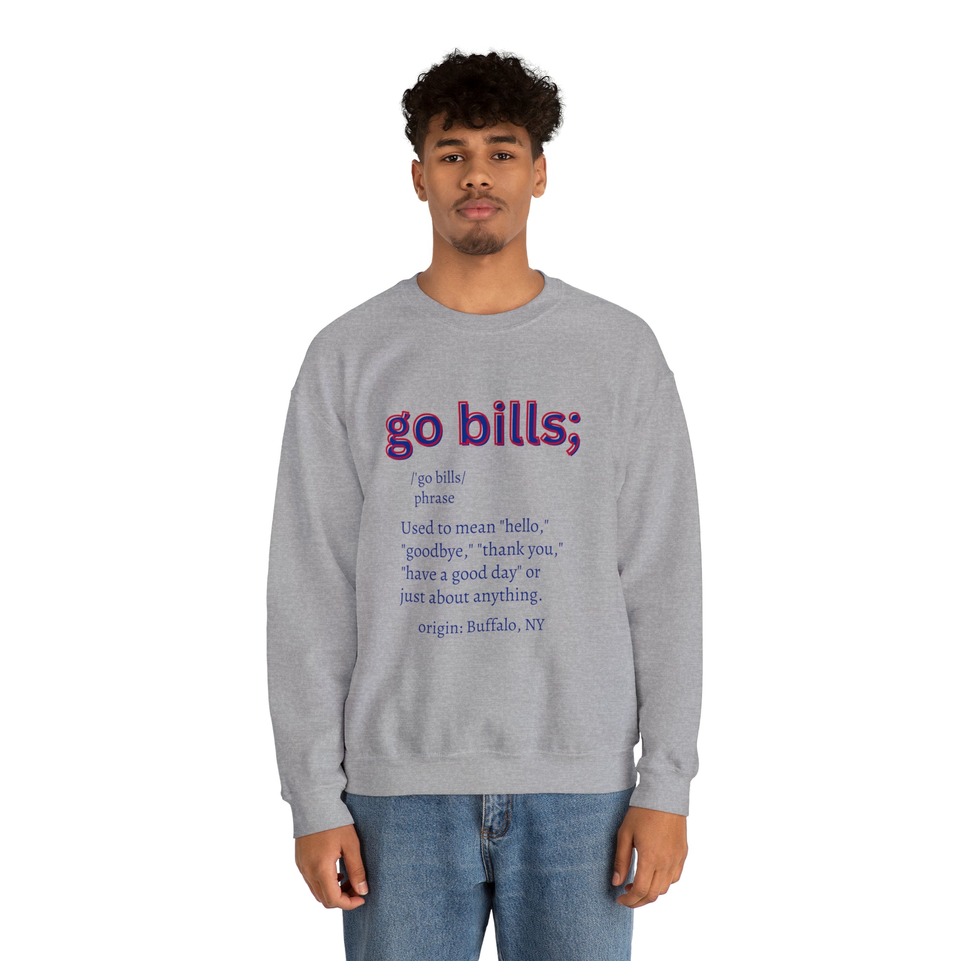 Go Bills Crewneck Sweatshirt Gameday Football Season Apparel