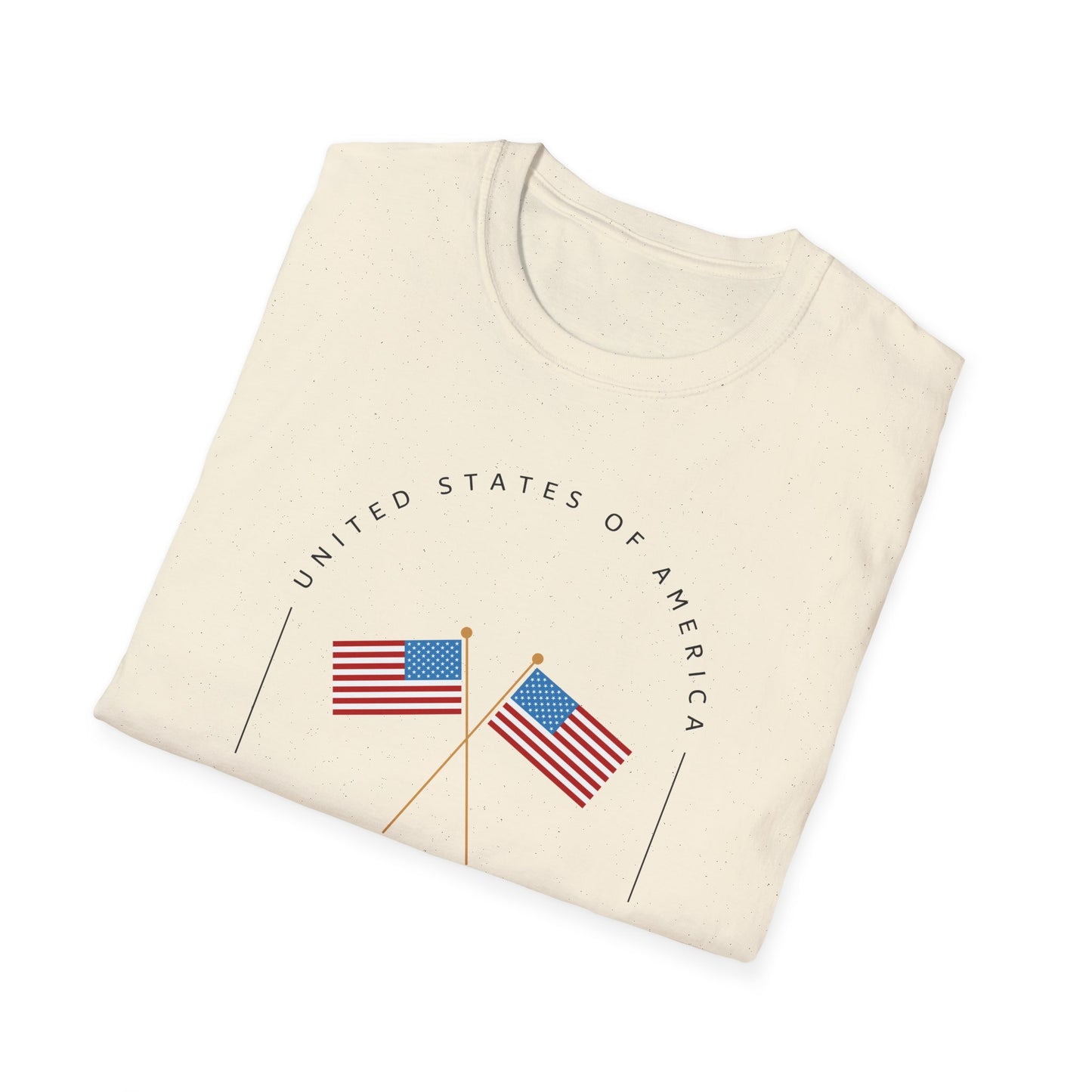 America, Land of the Free Unisex Softstyle T-Shirt | Patriotic Tee