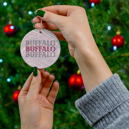 Deck the Halls with Buffalo Spirit: Festive Christmas Tree Ornament - Hometown Pride - Holiday Decor