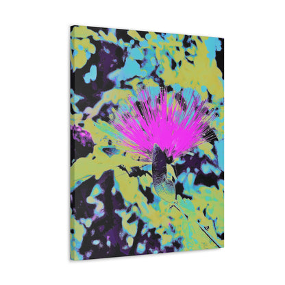 Neon Floral Canvas Gallery Wrap