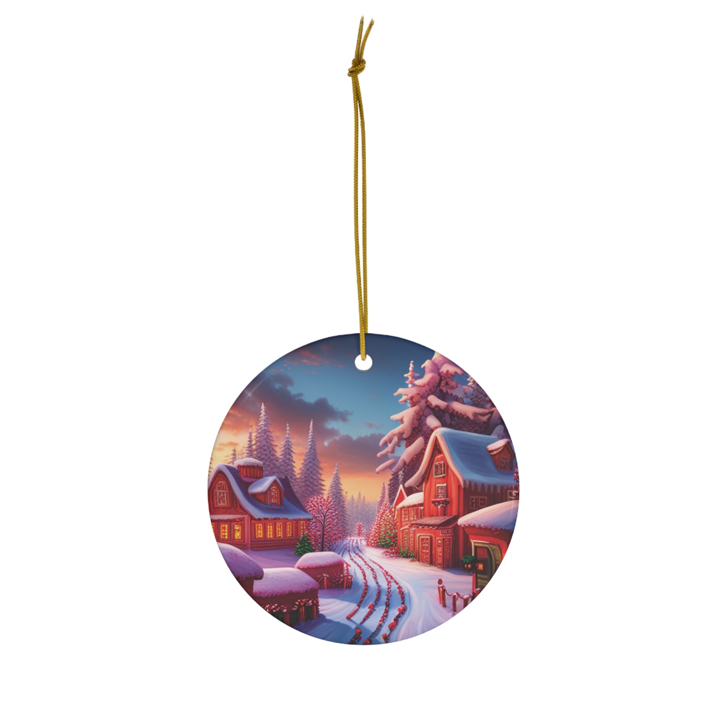 Capture the Magic of the North Pole with this Scenic Christmas Tree Ornament