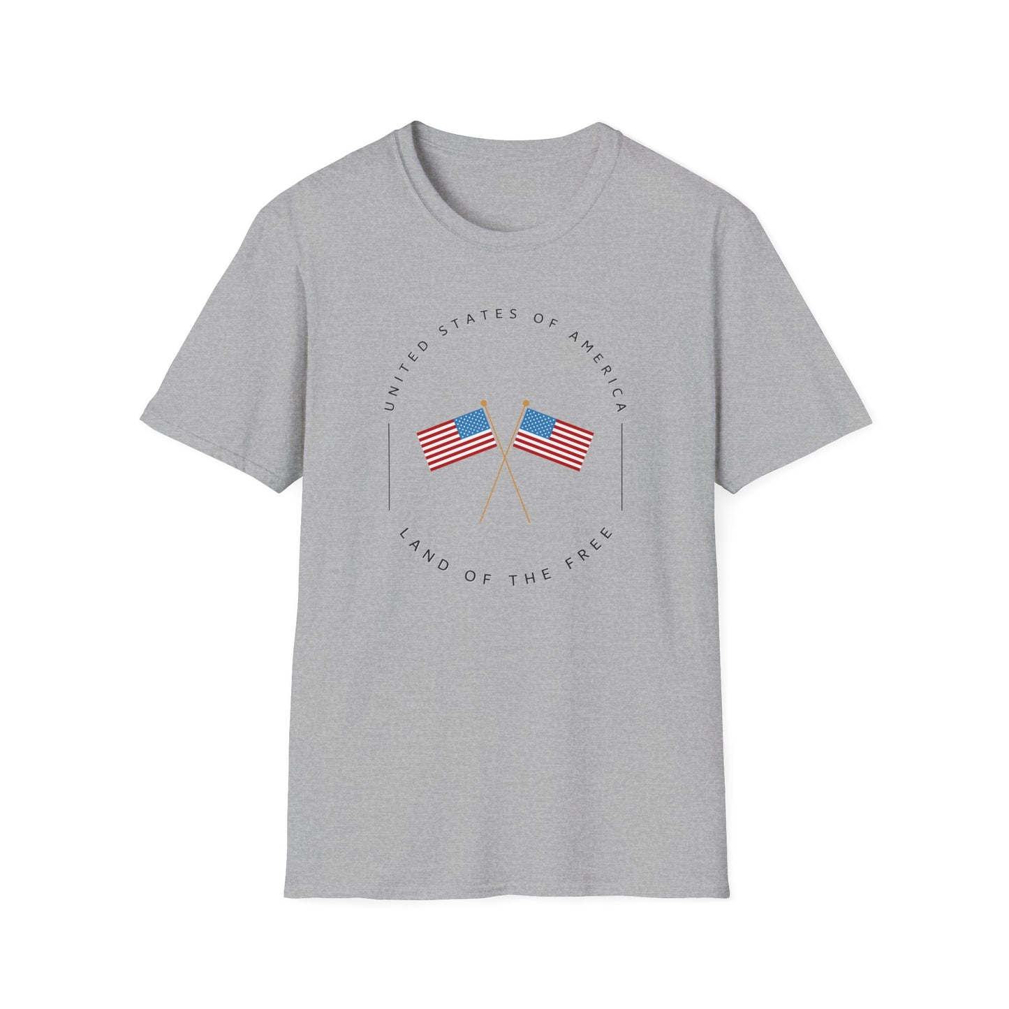 America, Land of the Free Unisex Softstyle T-Shirt | Patriotic Tee