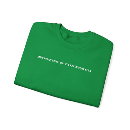 Boozed & Confused - St. Patty's Casual Unisex Crewneck Sweatshirt