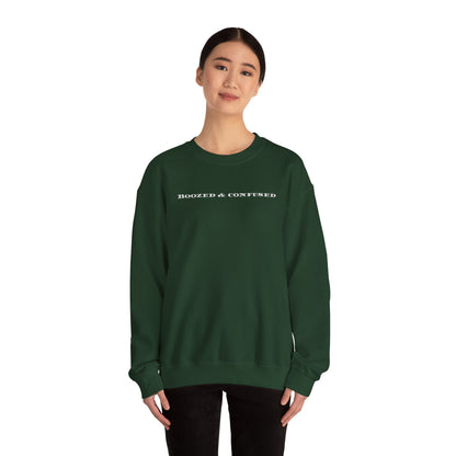 Boozed & Confused - St. Patty's Casual Unisex Crewneck Sweatshirt