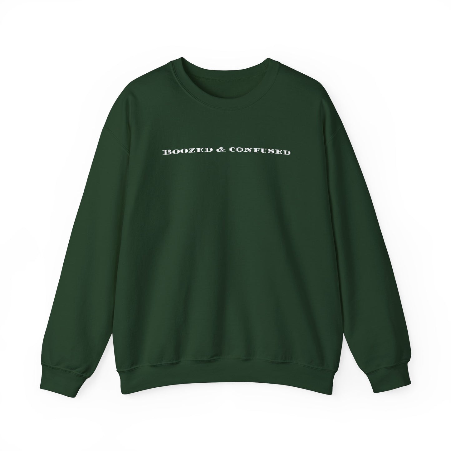 Boozed & Confused - St. Patty's Casual Unisex Crewneck Sweatshirt