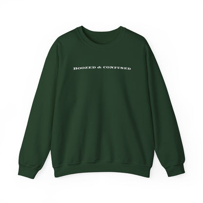 Boozed & Confused - St. Patty's Casual Unisex Crewneck Sweatshirt