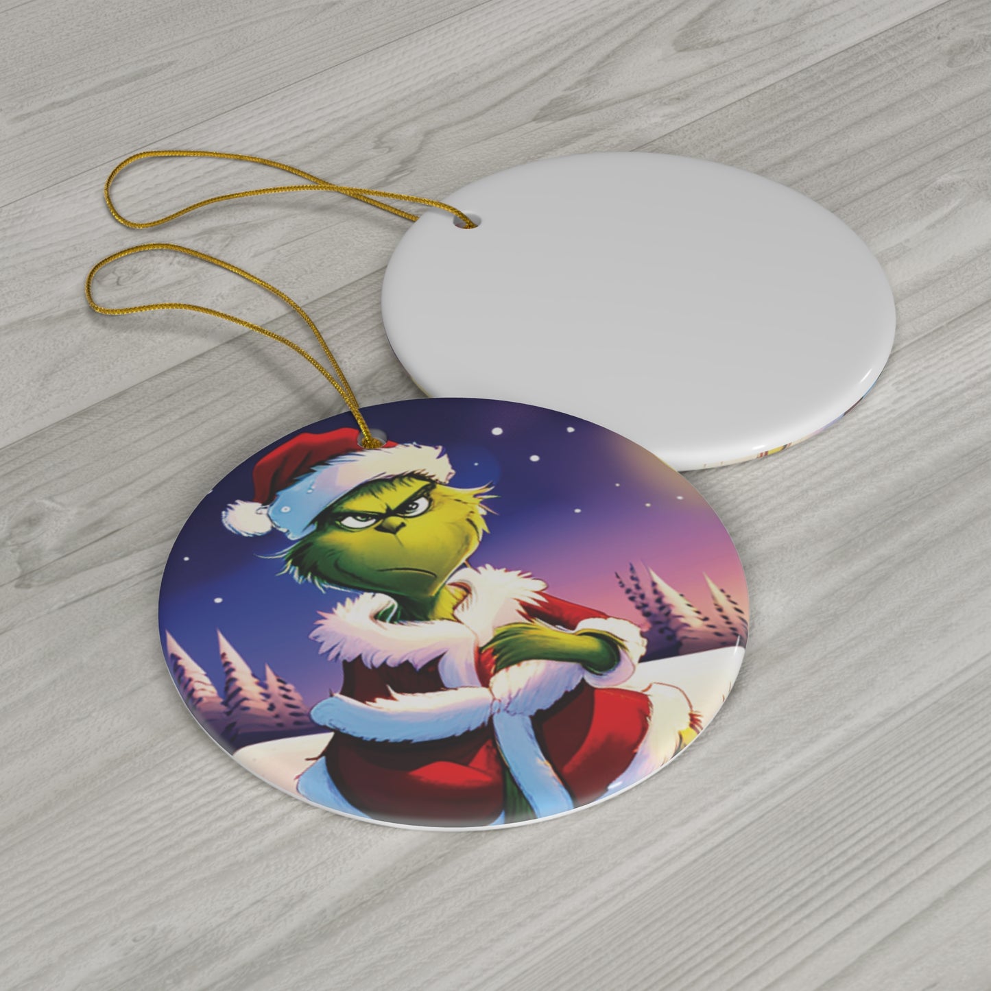 Grumpy Grinch Christmas Ornament - A Touch of Whimsical Mischief for Your Tree