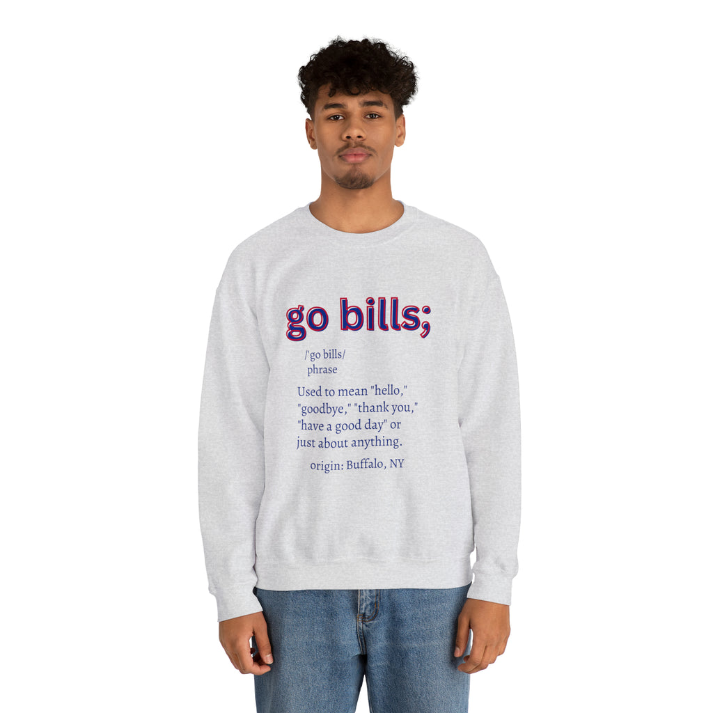 Go Bills Crewneck Sweatshirt Gameday Football Season Apparel