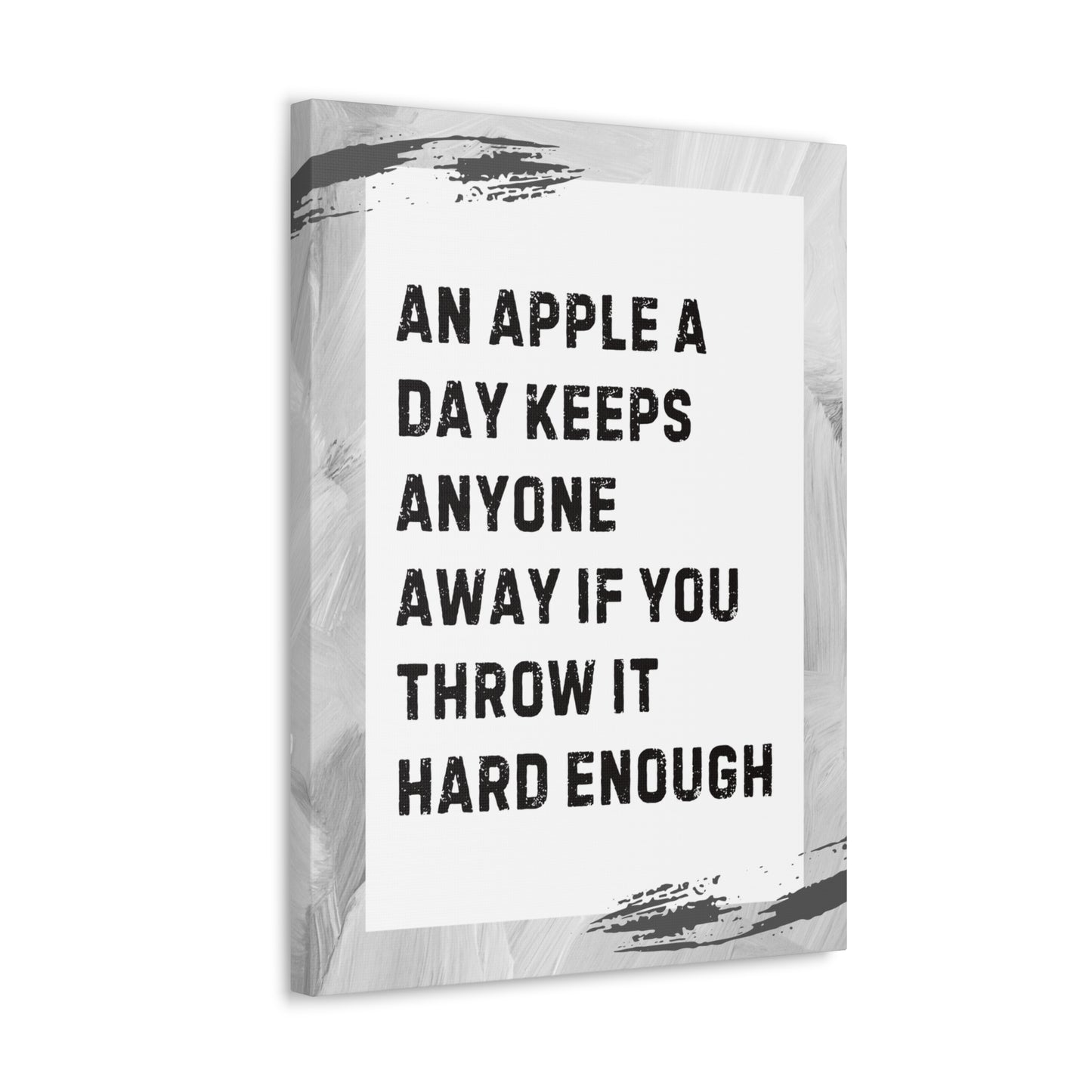 Throwing Apple Sarcastic Canvas Galley Wrap