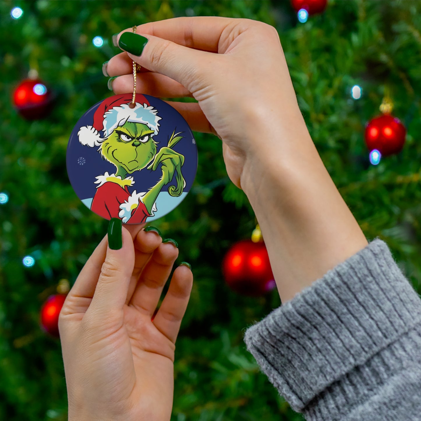 Salty Grinch Christmas Ornament - A Playful Holiday Tradition