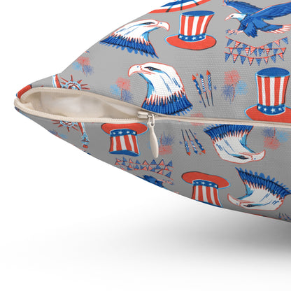 4th of July Festive Pillow | Spun Polyester Square Pillow