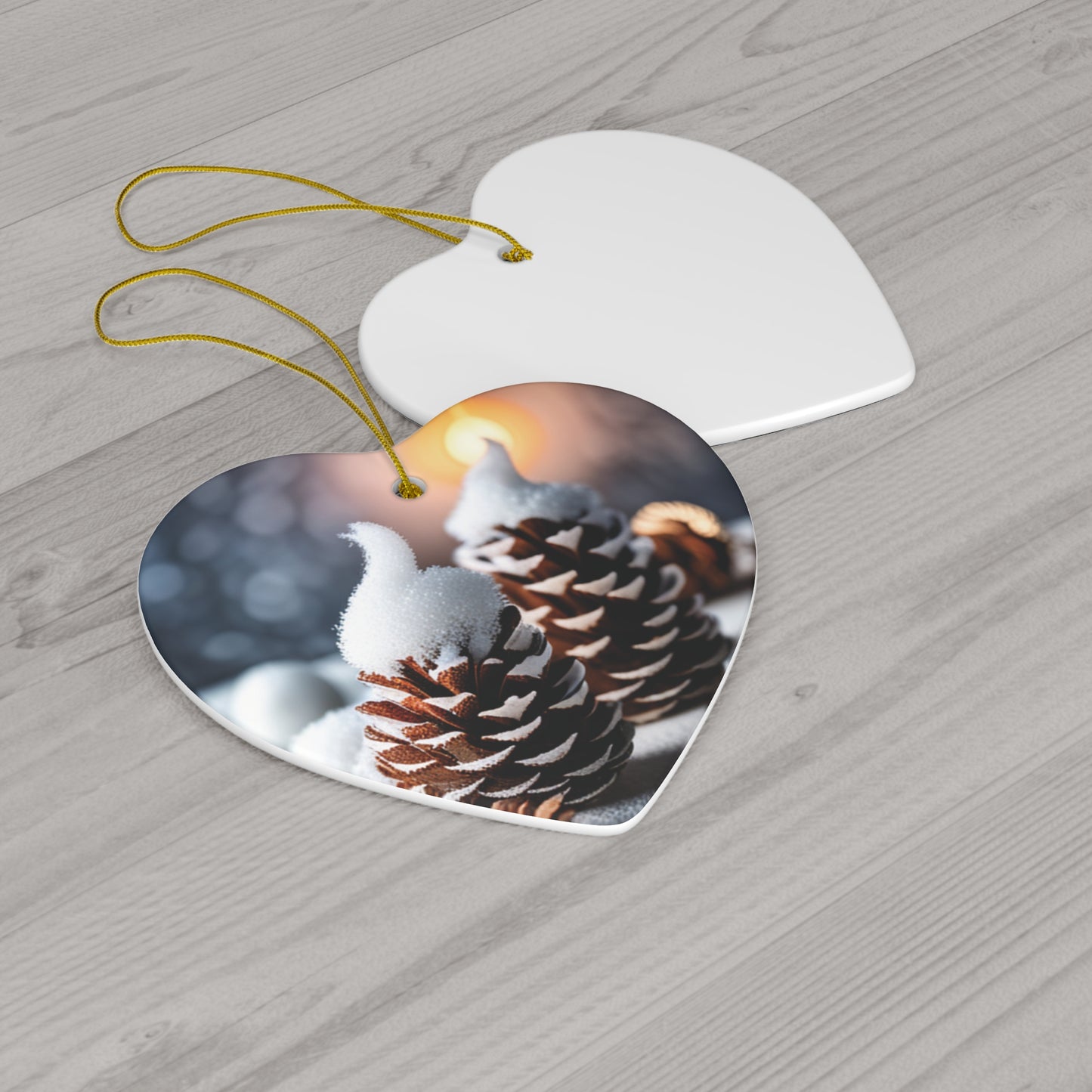 Snowy Pinecone Christmas Ornament - A Touch of Winter's Elegance for Your Tree