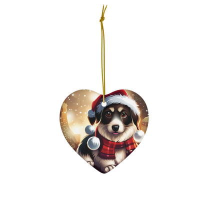 Adorable Brown Puppy Christmas Tree Ornament - A Heartwarming Addition to Your Holiday Decor