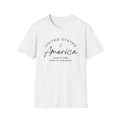 Classic America Unisex Softstyle Tee | Simple Design for Everyday Comfort