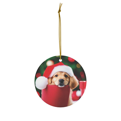 Golden Retriever Puppy Christmas Ornament - The Gift of Puppy Love for Your Tree