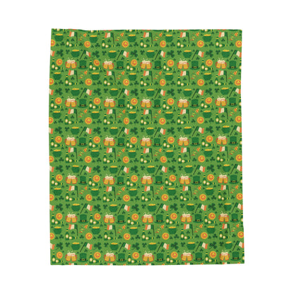 St. Patrick's Day - Festive Holiday - Velveteen Plush Blanket