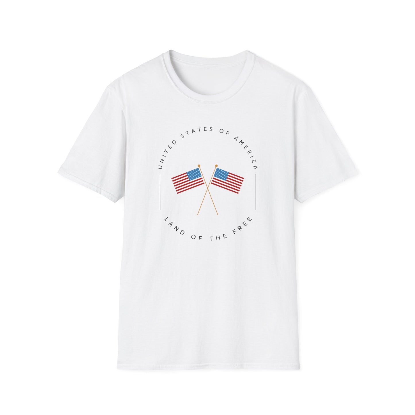 America, Land of the Free Unisex Softstyle T-Shirt | Patriotic Tee