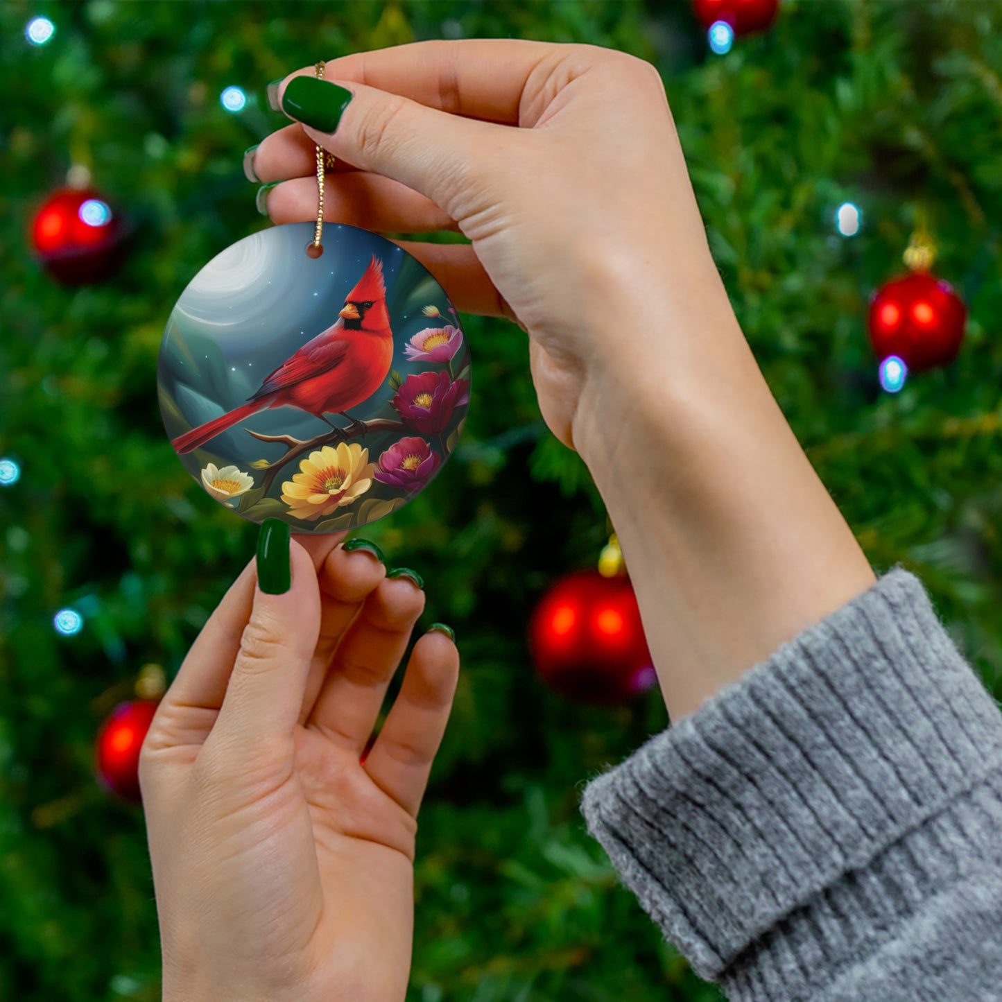 Graceful Cardinal Bird Christmas Ornament - Enhance Your Tree with Natural Beauty