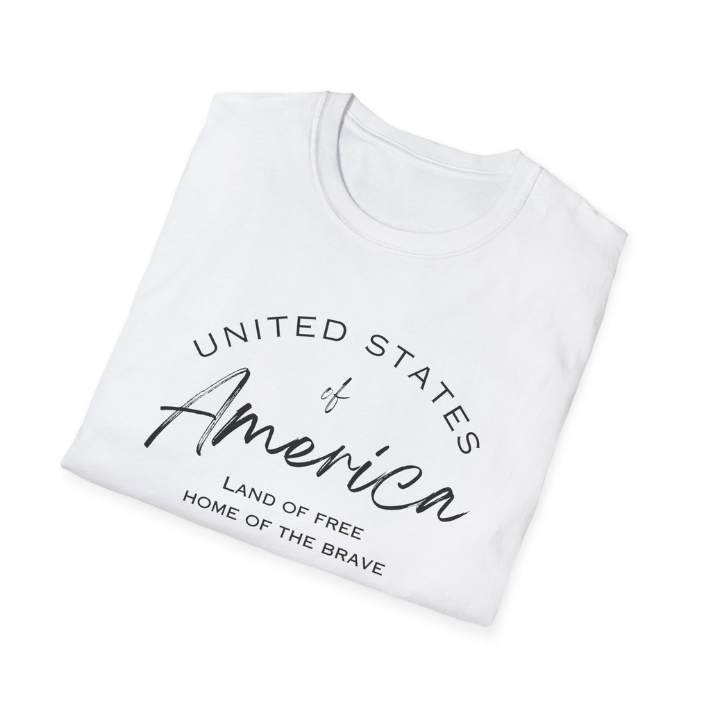 Classic America Unisex Softstyle Tee | Simple Design for Everyday Comfort