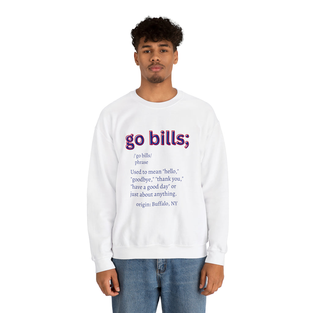 Go Bills Crewneck Sweatshirt Gameday Football Season Apparel