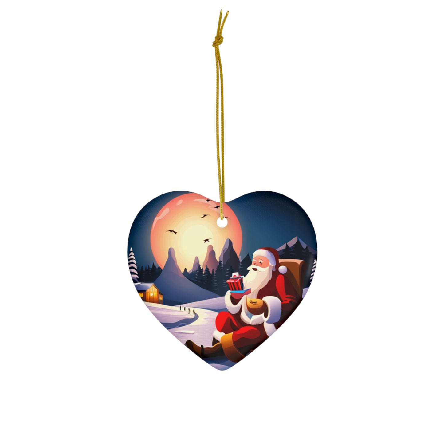 Santa's Relaxing After-Shift Christmas Tree Ornament - Festive Holiday Decor