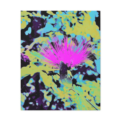 Neon Floral Canvas Gallery Wrap