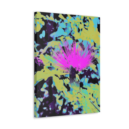 Neon Floral Canvas Gallery Wrap