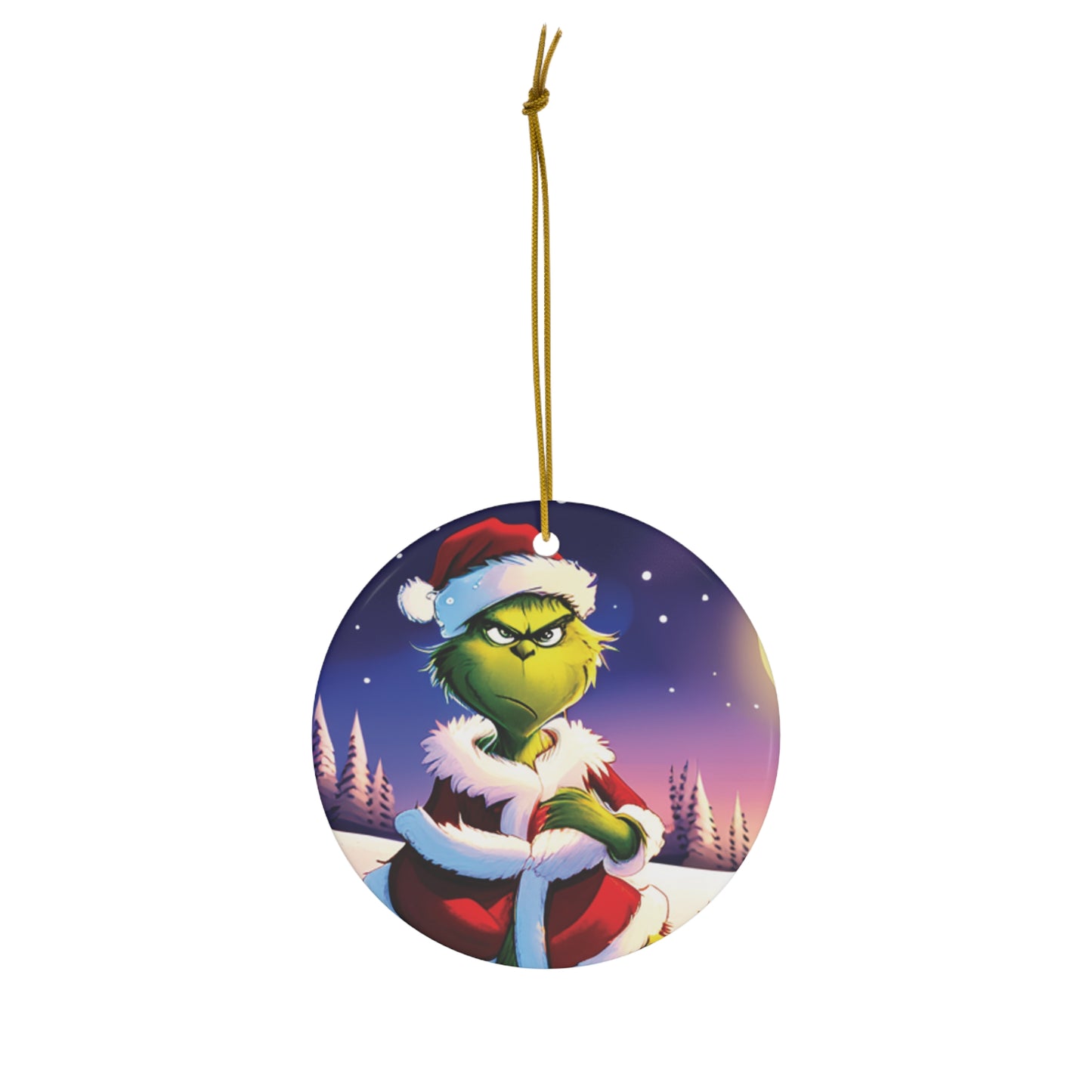 Grumpy Grinch Christmas Ornament - A Touch of Whimsical Mischief for Your Tree