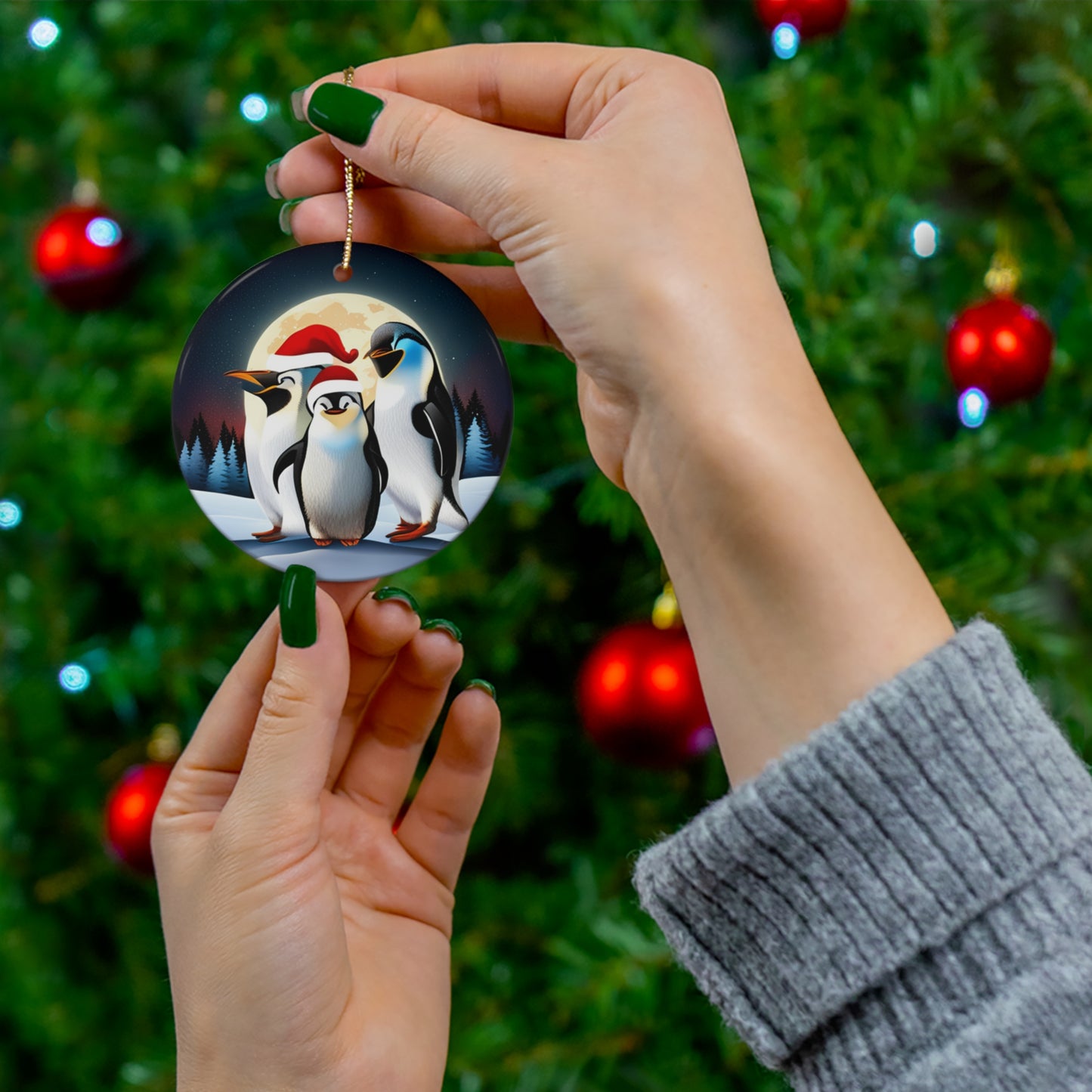 Penguin Christmas Tree Ornament - Charming Holiday Decor