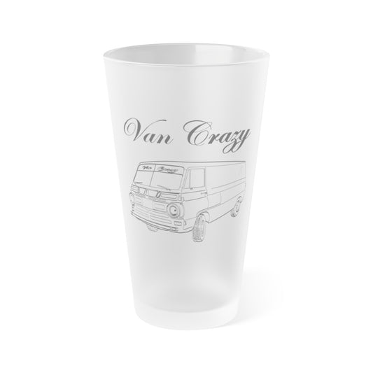 Van Crazy Frosted Pint Glass, 16oz