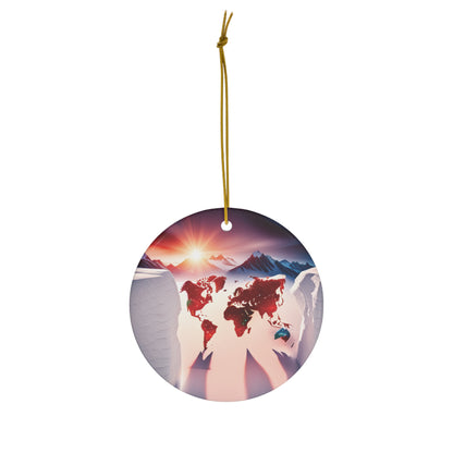 Trippy World Map Christmas Ornament - Explore the World in Style