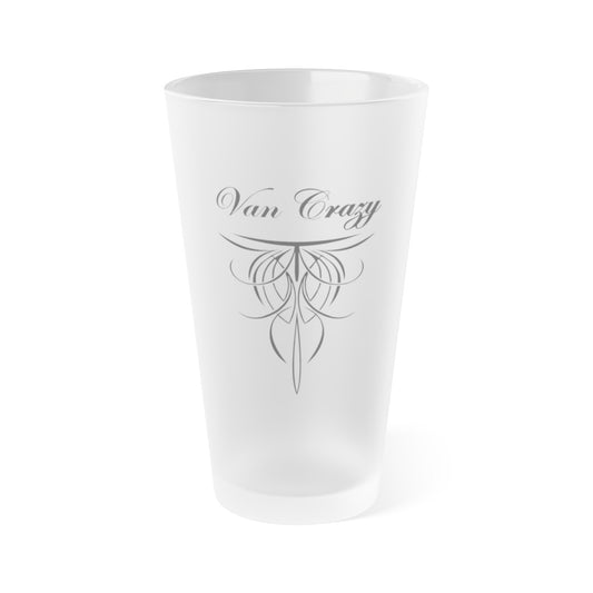 Van Crazy Pin-Striping Frosted Pint Glass, 16oz