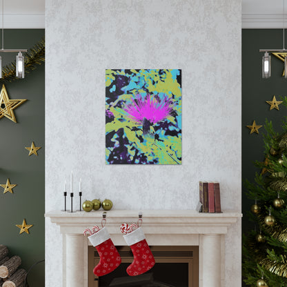 Neon Floral Canvas Gallery Wrap