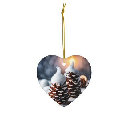 Snowy Pinecone Christmas Ornament - A Touch of Winter's Elegance for Your Tree