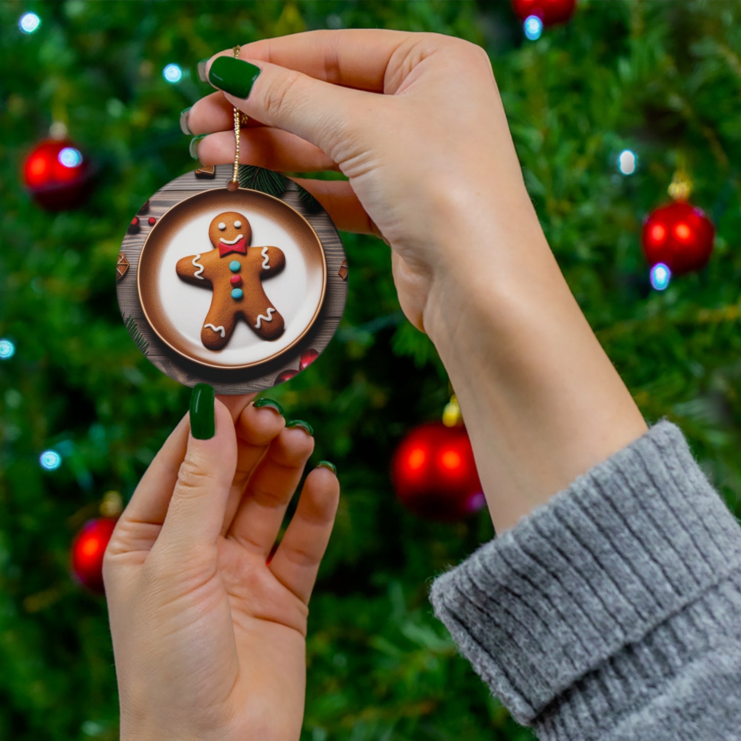 Gingerbread Man Christmas Ornament - Sweeten Your Tree with Holiday Delight- Charming Holiday Decor