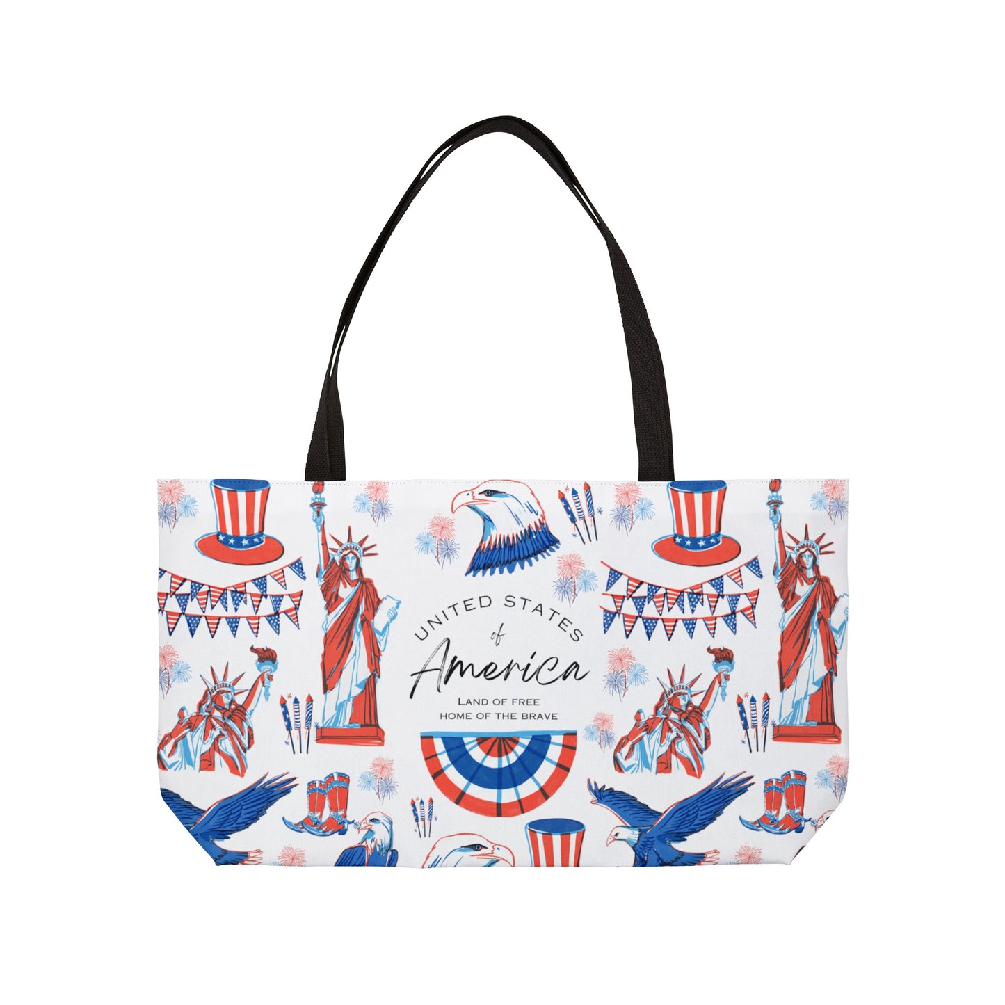 4th of July Weekender Tote Bag | Patriotic Design