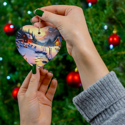 Colorful Scenic Landscape Route Christmas Ornament - A Journey Through Nature's Beauty