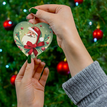 Rustic Cute Santa Face Christmas Ornament - Adorable Festive Charm for Your Tree - Charming Holiday Decor