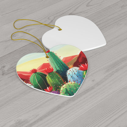 Feliz Navidad Cacti Christmas Ornament - A Festive Southwestern Vibe