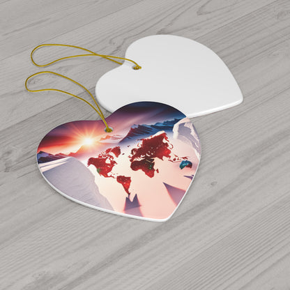 Trippy World Map Christmas Ornament - Explore the World in Style