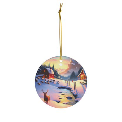 Colorful Scenic Landscape Route Christmas Ornament - A Journey Through Nature's Beauty