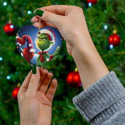 The Grinch Face Christmas Tree Ornament - Bring a Touch of Whimsy to Your Holiday