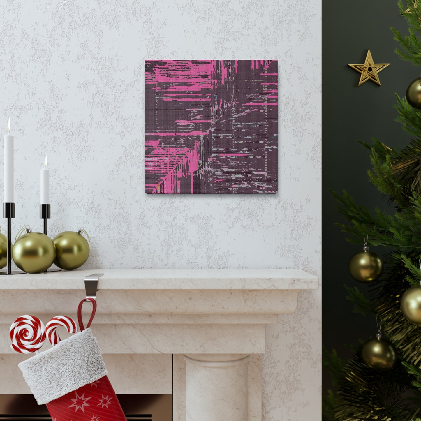 Pink Abstract Canvas Gallery Wrap