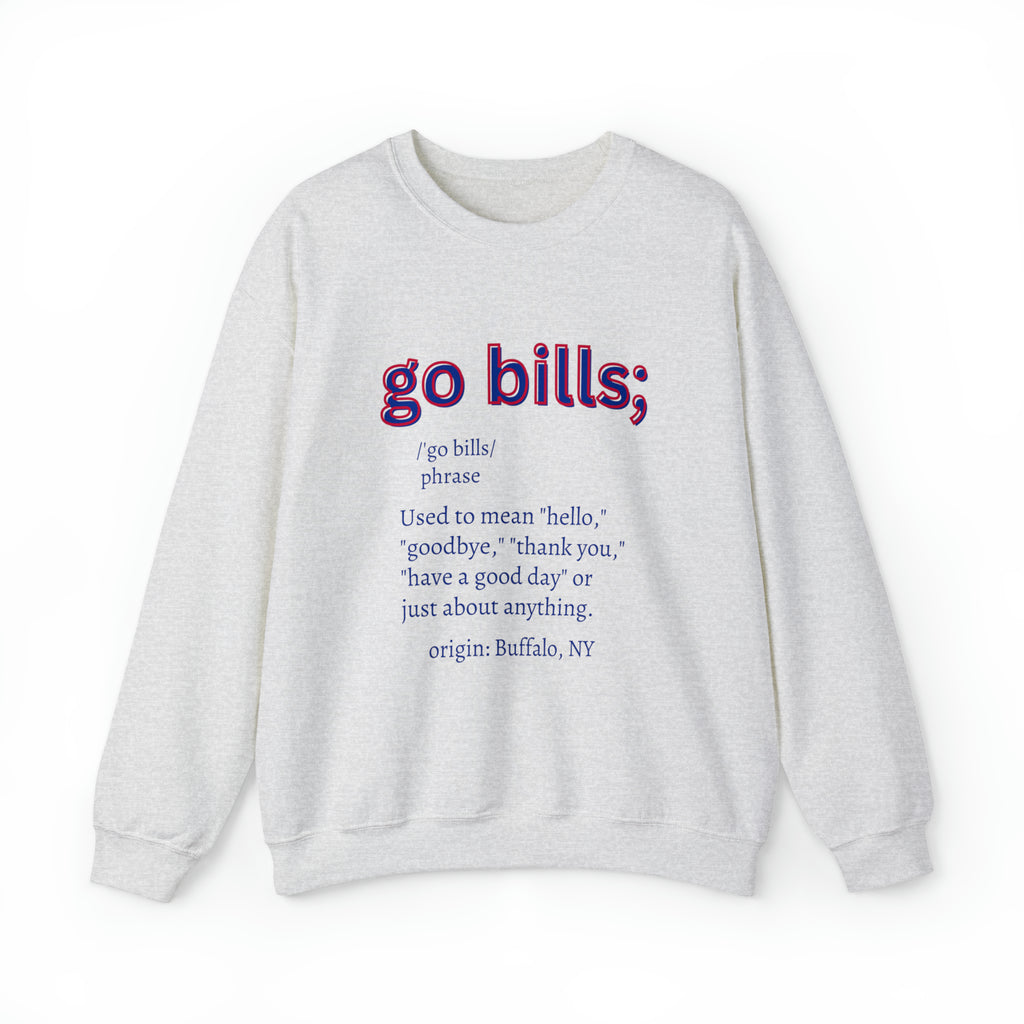 Go Bills Crewneck Sweatshirt Gameday Football Season Apparel
