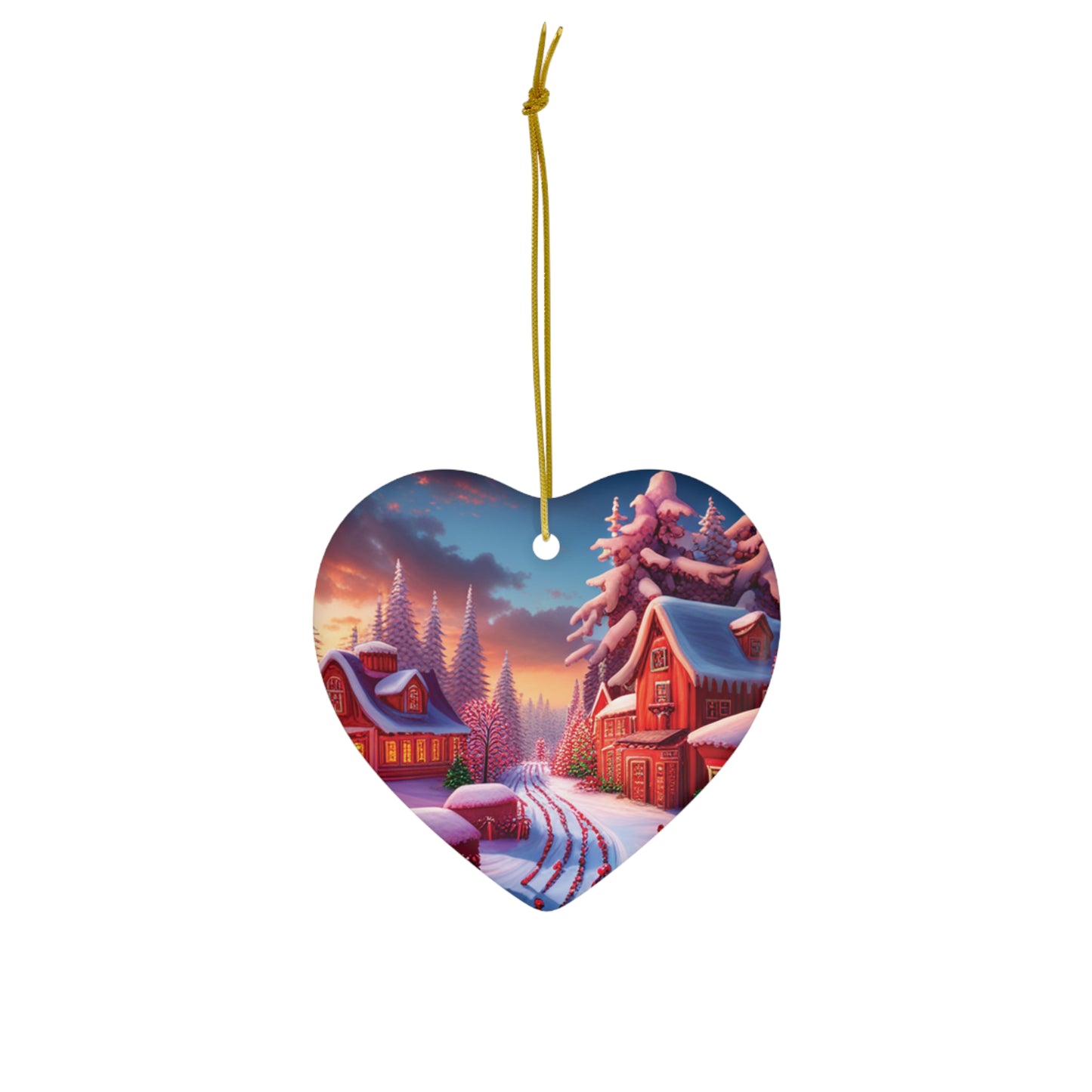 Capture the Magic of the North Pole with this Scenic Christmas Tree Ornament