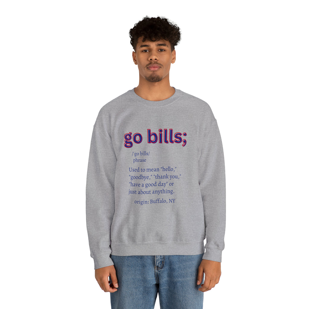 Go Bills Crewneck Sweatshirt Gameday Football Season Apparel