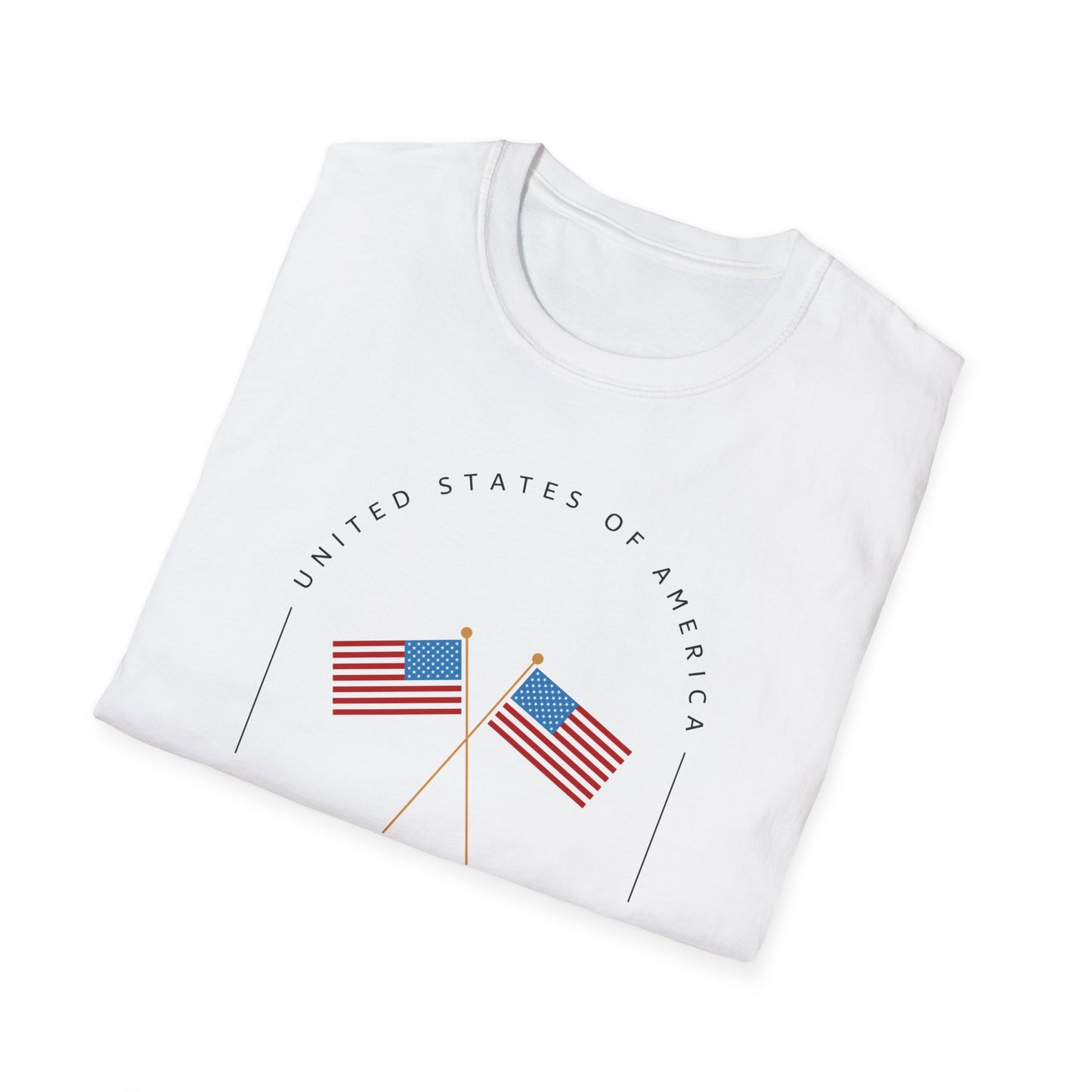 America, Land of the Free Unisex Softstyle T-Shirt | Patriotic Tee