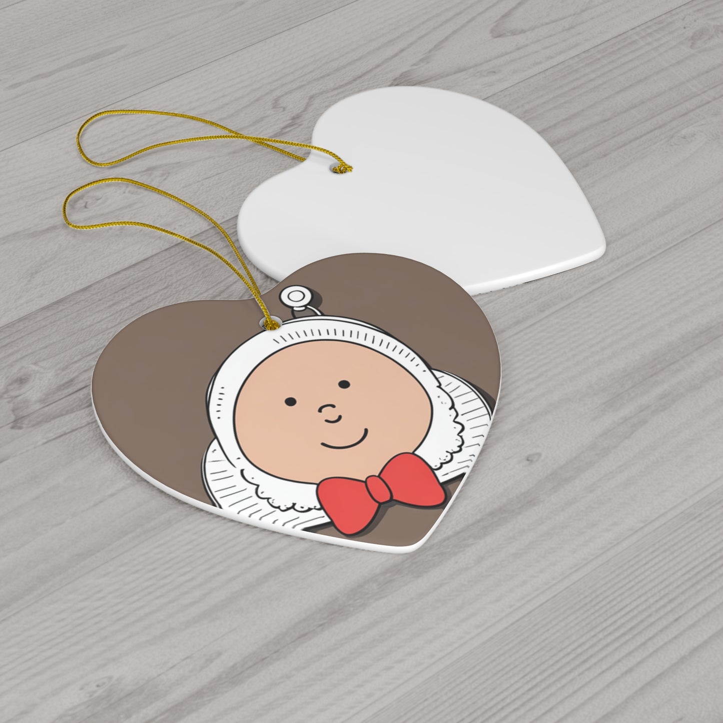 Humorous Baby Cartoon Christmas Tree Ornament - Fun Holiday Decor